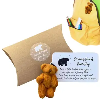 Bolso Abraço Ursinho De Pelúcia Pequeno Bolso Abraço De Urso Envio-Lhe Um Abraço De Urso Com O Dom Do Bolso De Cartão Abraço De Amor Dar Abraços De Urso