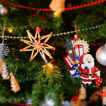 1Pcs de Natal Pingente de Resina de Decoração de Árvore de Natal Festa de Natal Pendurado Decoração Presente de natal Decoração da Casa