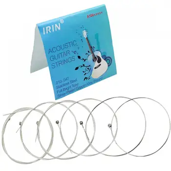 IRIN A104 Banhado a Prata Instrumento Musical Seqüências de caracteres de substituição para Violão 0.010-0.047 Polegadas
