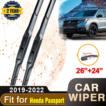 Para a Honda Passport YF7 8 2019 2020 2021 2022 Carro da Frente pára-Brisas Premium Feixe Lâmina do Limpador do Carro Limpadores Acessórios Gancho J U-tipo