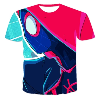 2021 Verão T-Shirt Para Homens Marvel Homem Aranha 3D Impressão de Streetwear Mulheres T-Shirt de Manga Curta de grandes dimensões Crianças T-shirts, Tops 6XL